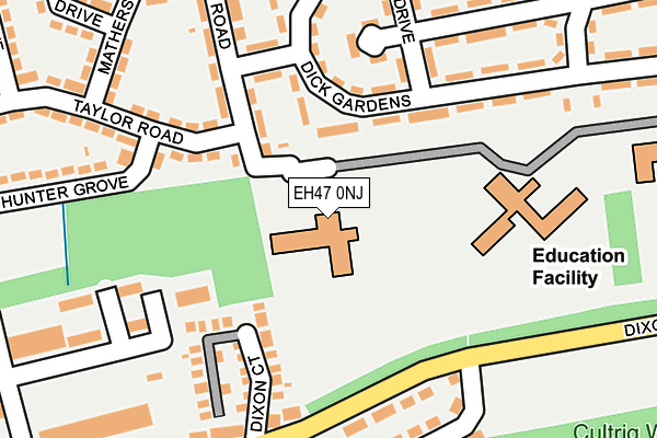 EH47 0NJ map - OS OpenMap – Local (Ordnance Survey)