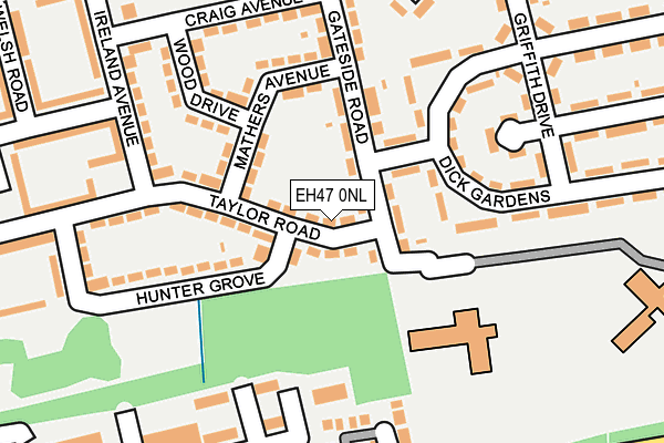 EH47 0NL map - OS OpenMap – Local (Ordnance Survey)
