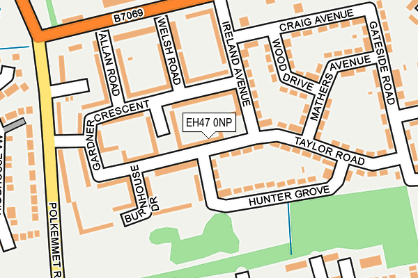 EH47 0NP map - OS OpenMap – Local (Ordnance Survey)