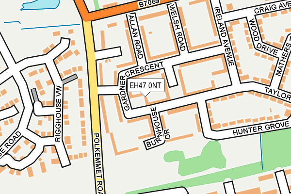 EH47 0NT map - OS OpenMap – Local (Ordnance Survey)