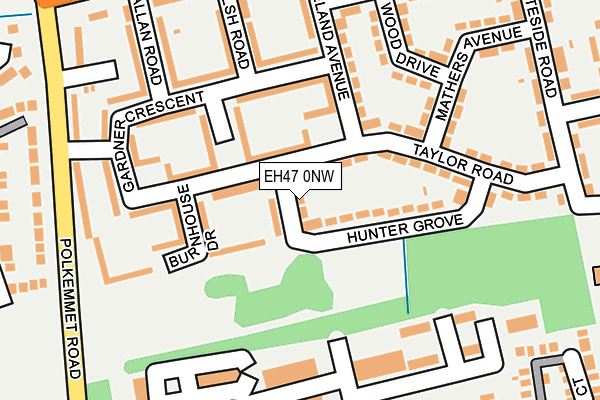 EH47 0NW map - OS OpenMap – Local (Ordnance Survey)