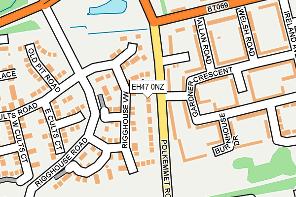 EH47 0NZ map - OS OpenMap – Local (Ordnance Survey)