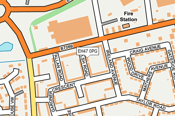 EH47 0PG map - OS OpenMap – Local (Ordnance Survey)