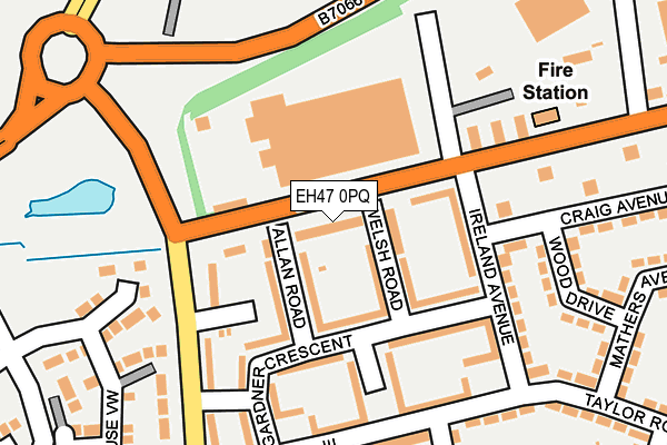 EH47 0PQ map - OS OpenMap – Local (Ordnance Survey)