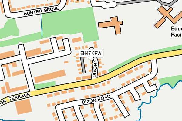 EH47 0PW map - OS OpenMap – Local (Ordnance Survey)