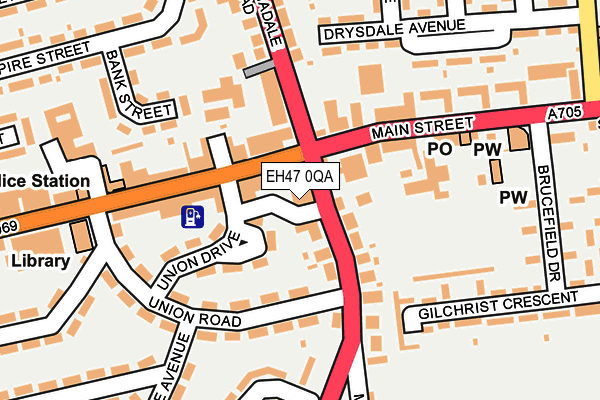 EH47 0QA map - OS OpenMap – Local (Ordnance Survey)