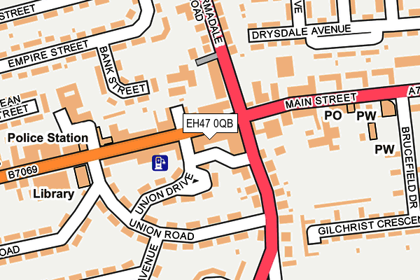 EH47 0QB map - OS OpenMap – Local (Ordnance Survey)