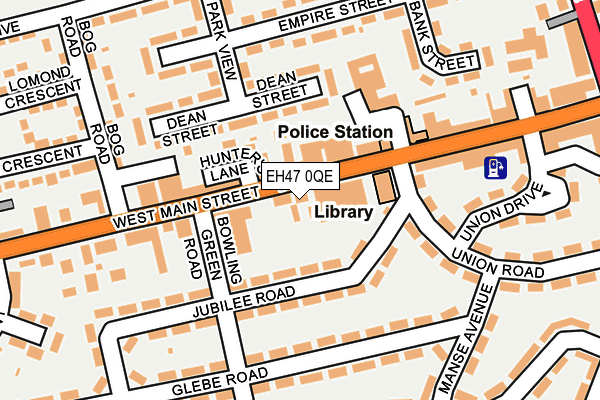 EH47 0QE map - OS OpenMap – Local (Ordnance Survey)