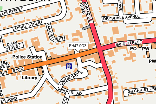 EH47 0QZ map - OS OpenMap – Local (Ordnance Survey)