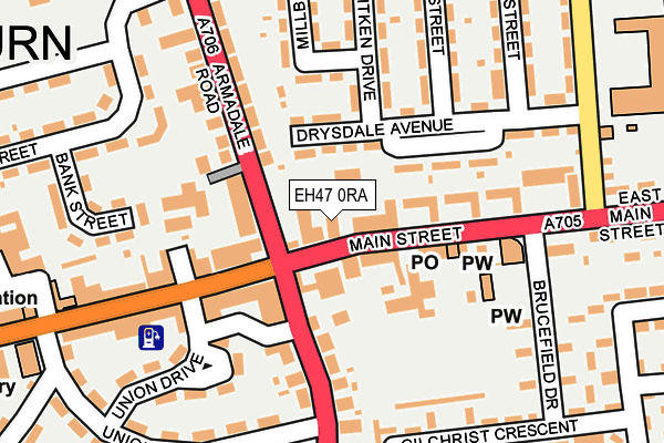 EH47 0RA map - OS OpenMap – Local (Ordnance Survey)