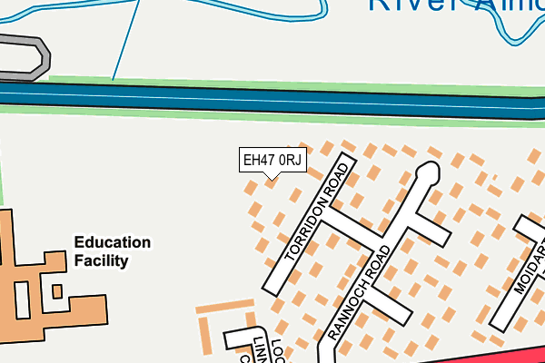 EH47 0RJ map - OS OpenMap – Local (Ordnance Survey)