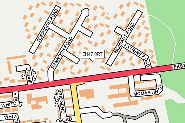 EH47 0RT map - OS OpenMap – Local (Ordnance Survey)