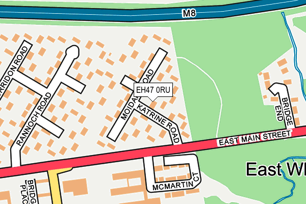 EH47 0RU map - OS OpenMap – Local (Ordnance Survey)