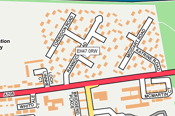 EH47 0RW map - OS OpenMap – Local (Ordnance Survey)