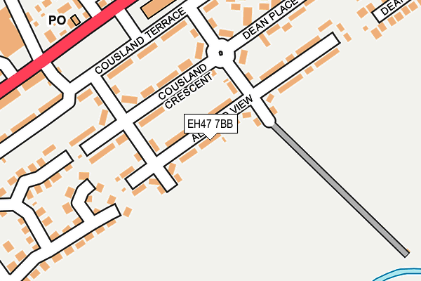 EH47 7BB map - OS OpenMap – Local (Ordnance Survey)