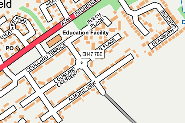 EH47 7BE map - OS OpenMap – Local (Ordnance Survey)