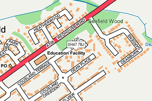 EH47 7BJ map - OS OpenMap – Local (Ordnance Survey)