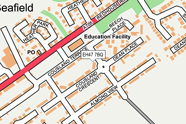 EH47 7BQ map - OS OpenMap – Local (Ordnance Survey)