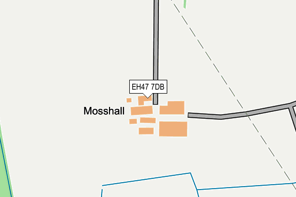 EH47 7DB map - OS OpenMap – Local (Ordnance Survey)