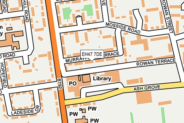 EH47 7DE map - OS OpenMap – Local (Ordnance Survey)