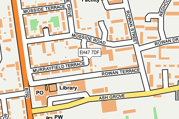 EH47 7DF map - OS OpenMap – Local (Ordnance Survey)