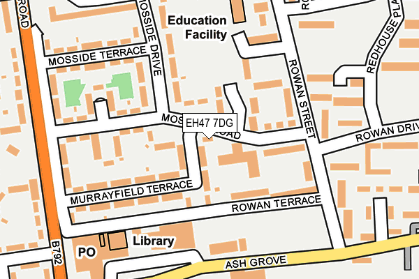 EH47 7DG map - OS OpenMap – Local (Ordnance Survey)