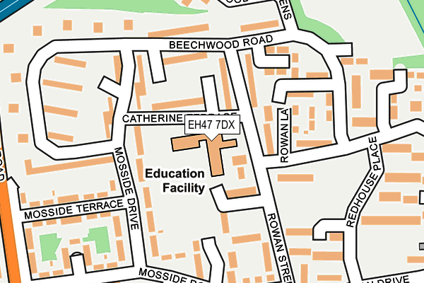 EH47 7DX map - OS OpenMap – Local (Ordnance Survey)