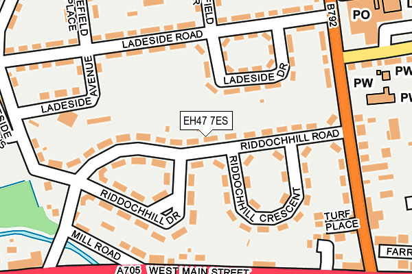 EH47 7ES map - OS OpenMap – Local (Ordnance Survey)