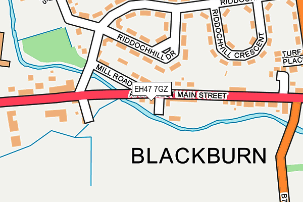 EH47 7GZ map - OS OpenMap – Local (Ordnance Survey)