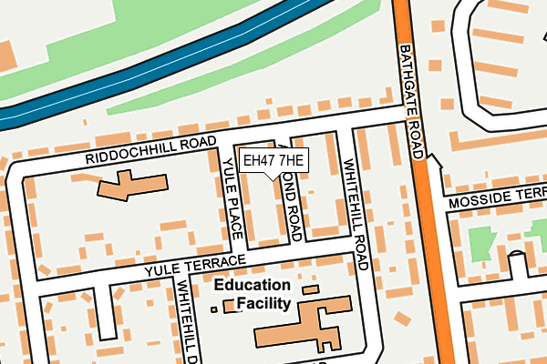 EH47 7HE map - OS OpenMap – Local (Ordnance Survey)