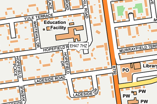 EH47 7HZ map - OS OpenMap – Local (Ordnance Survey)