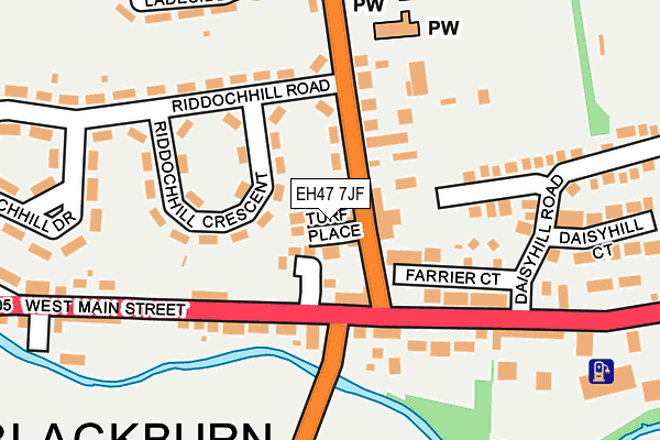 EH47 7JF map - OS OpenMap – Local (Ordnance Survey)