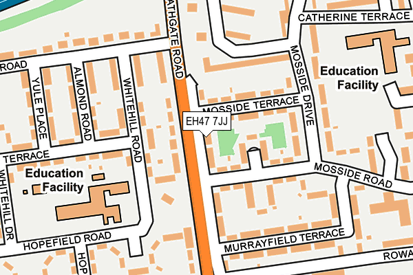 EH47 7JJ map - OS OpenMap – Local (Ordnance Survey)