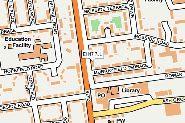 EH47 7JL map - OS OpenMap – Local (Ordnance Survey)