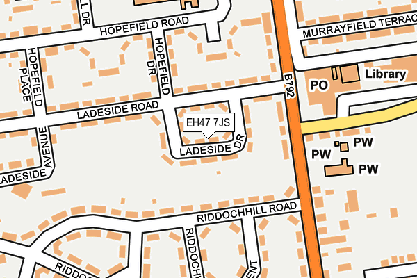 EH47 7JS map - OS OpenMap – Local (Ordnance Survey)