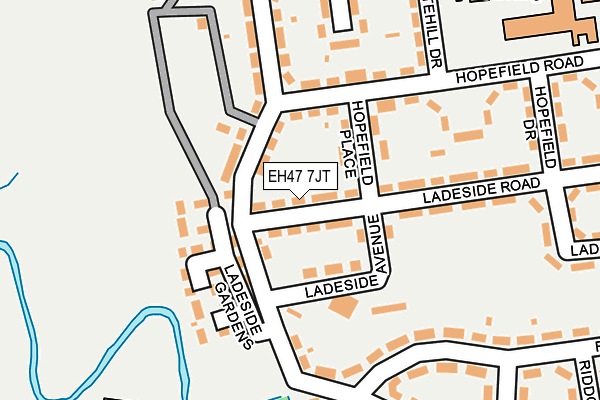 EH47 7JT map - OS OpenMap – Local (Ordnance Survey)