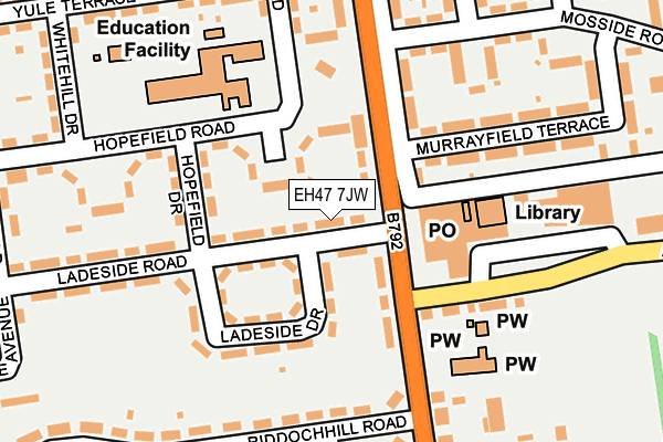 EH47 7JW map - OS OpenMap – Local (Ordnance Survey)