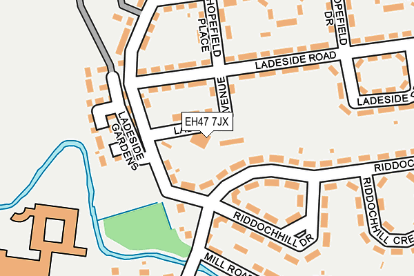 EH47 7JX map - OS OpenMap – Local (Ordnance Survey)