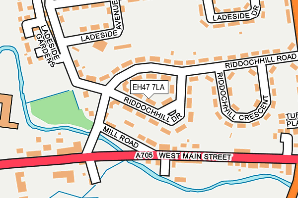 EH47 7LA map - OS OpenMap – Local (Ordnance Survey)