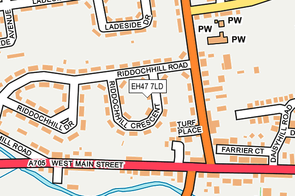 EH47 7LD map - OS OpenMap – Local (Ordnance Survey)