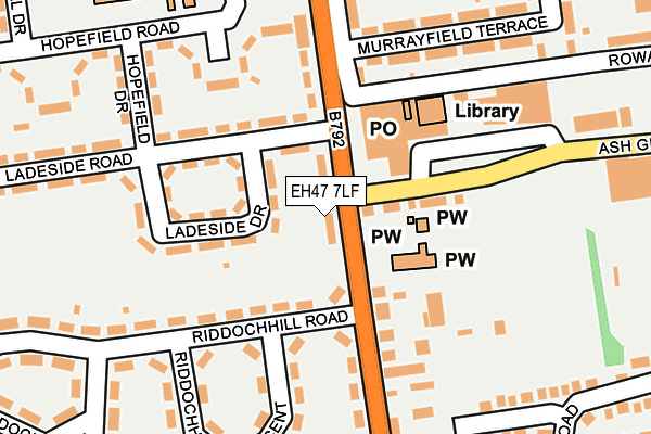 EH47 7LF map - OS OpenMap – Local (Ordnance Survey)