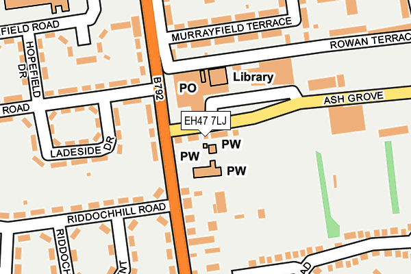EH47 7LJ map - OS OpenMap – Local (Ordnance Survey)