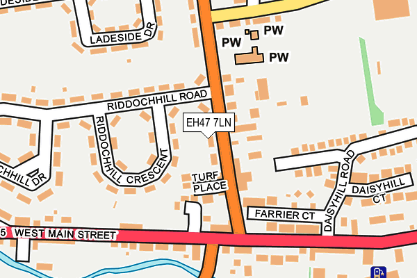 EH47 7LN map - OS OpenMap – Local (Ordnance Survey)