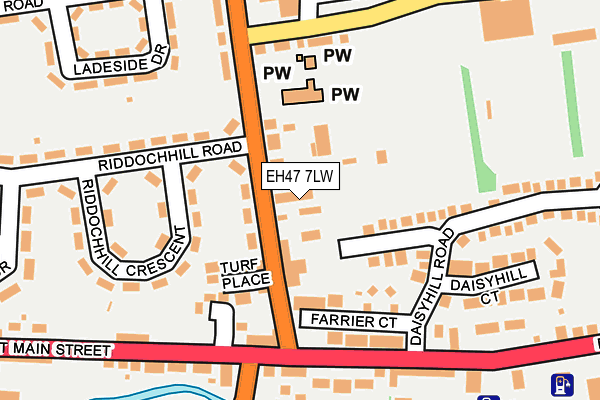 EH47 7LW map - OS OpenMap – Local (Ordnance Survey)