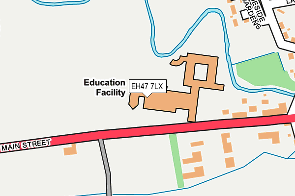 EH47 7LX map - OS OpenMap – Local (Ordnance Survey)