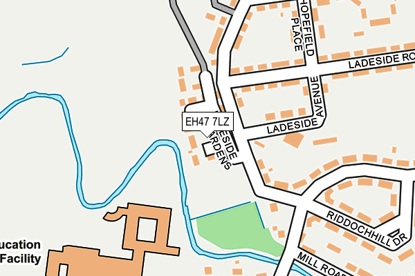 EH47 7LZ map - OS OpenMap – Local (Ordnance Survey)