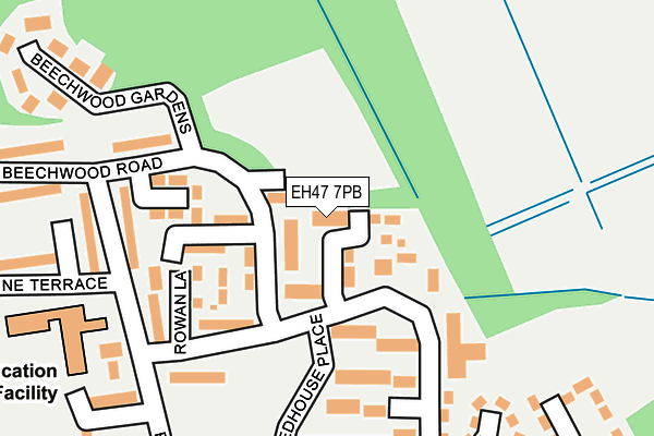 EH47 7PB map - OS OpenMap – Local (Ordnance Survey)