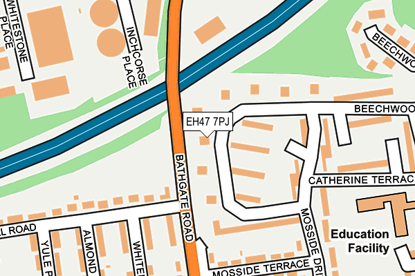 EH47 7PJ map - OS OpenMap – Local (Ordnance Survey)