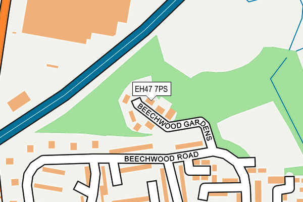 EH47 7PS map - OS OpenMap – Local (Ordnance Survey)