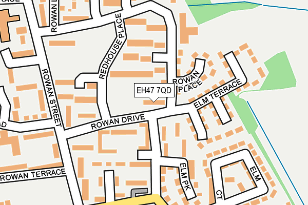 EH47 7QD map - OS OpenMap – Local (Ordnance Survey)